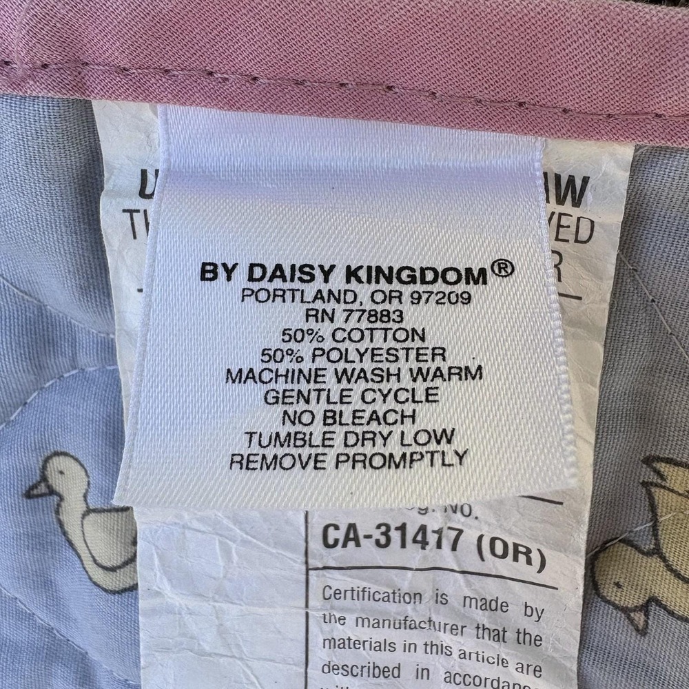 Vintage Daisy Kingdom‎ Goose Bear Ducks Baby Blanket Quilted 35"x41" Cottage 90s - Picture 7 of 10